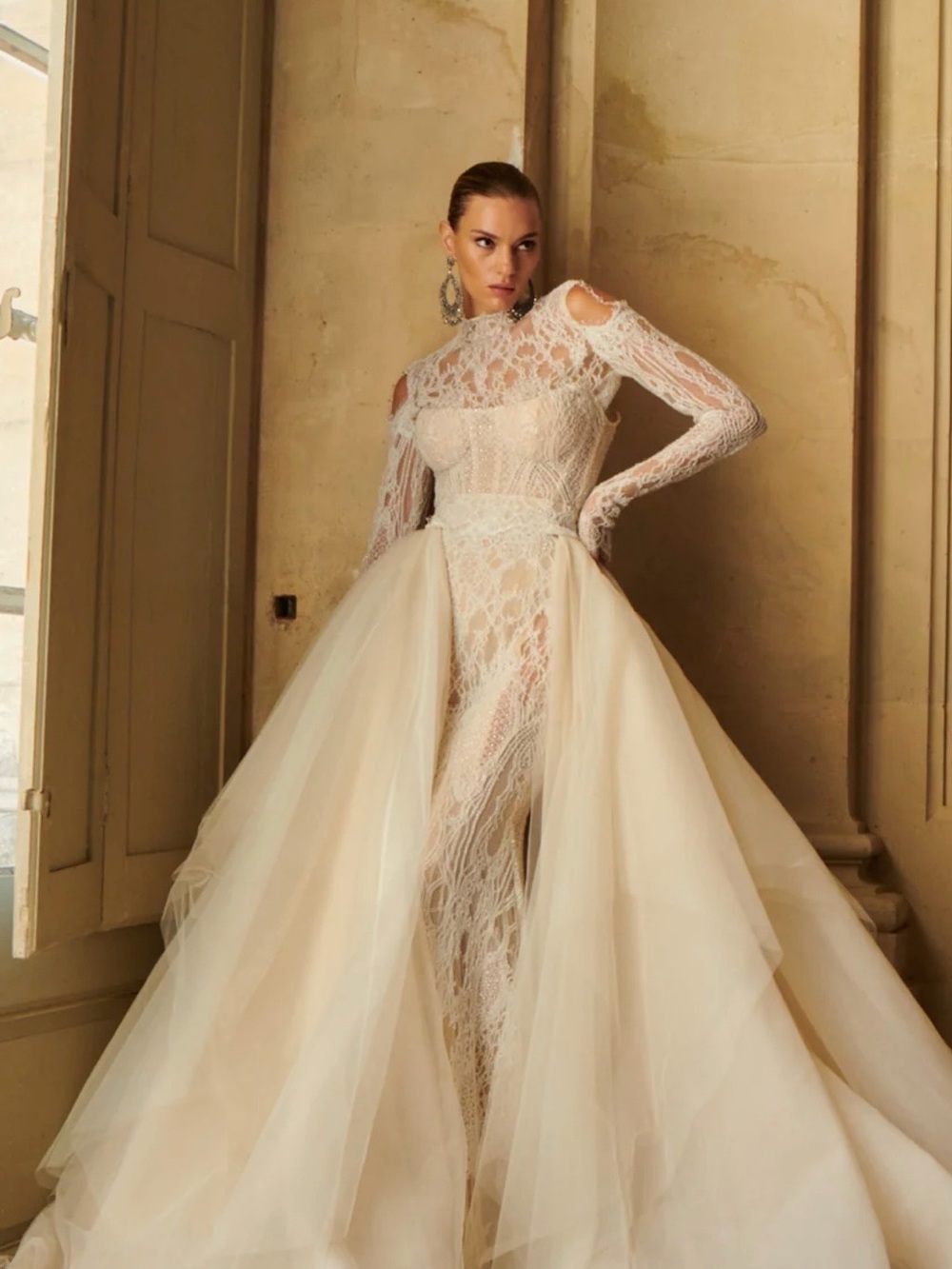 Galia Lahav Elysee Gown & Overskirt
